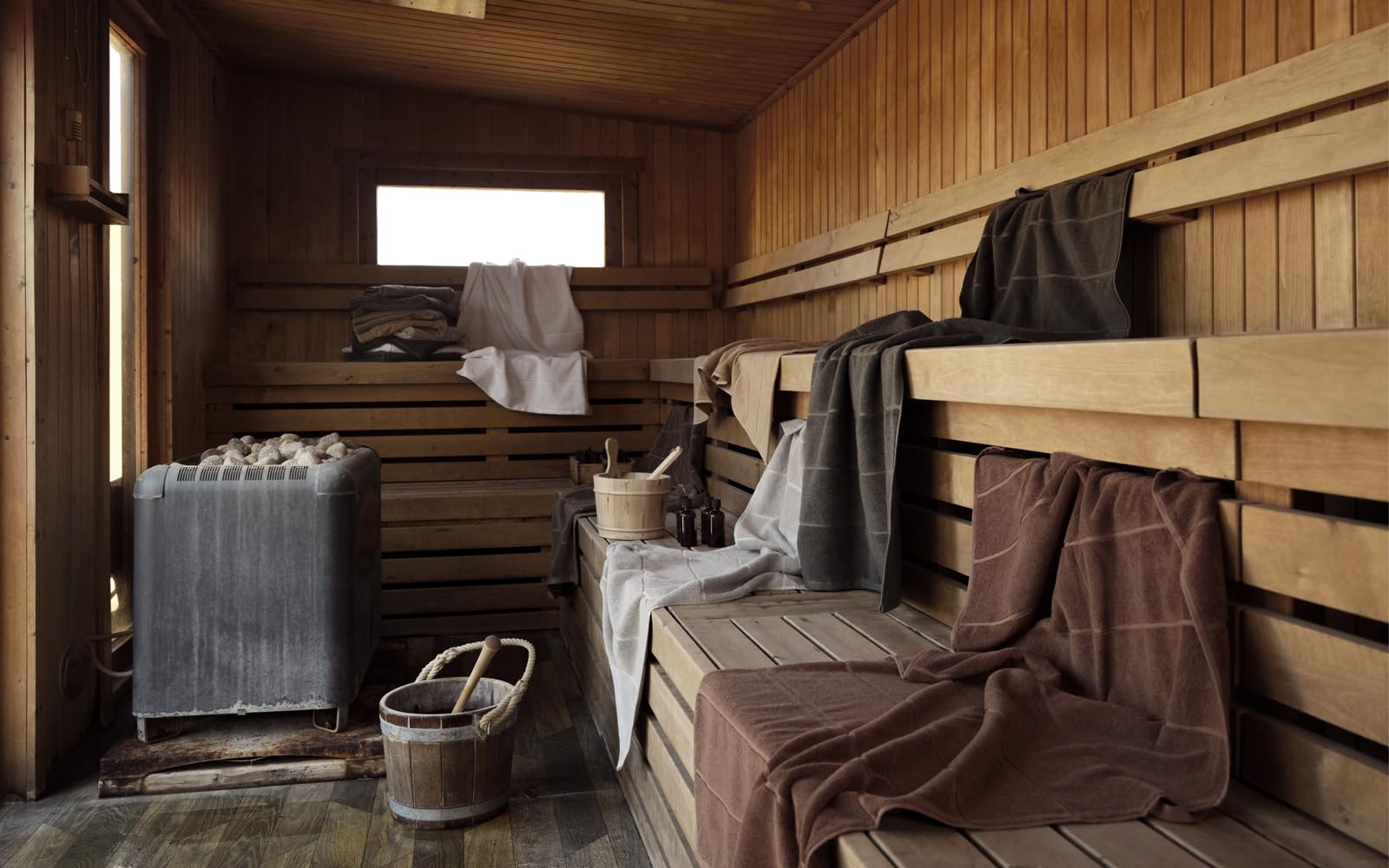 Zone Denmark Sauna Badetuch 70x140 Softgrey Eucalyptus Terracotta Baumwolle
