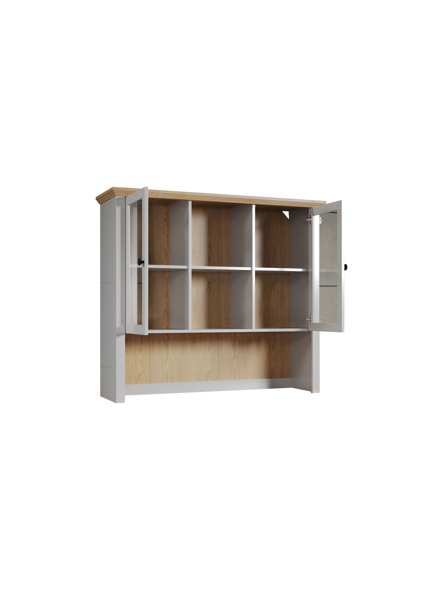trendteam Landside Buffetaufsatz lichtgrau Artisan Oak