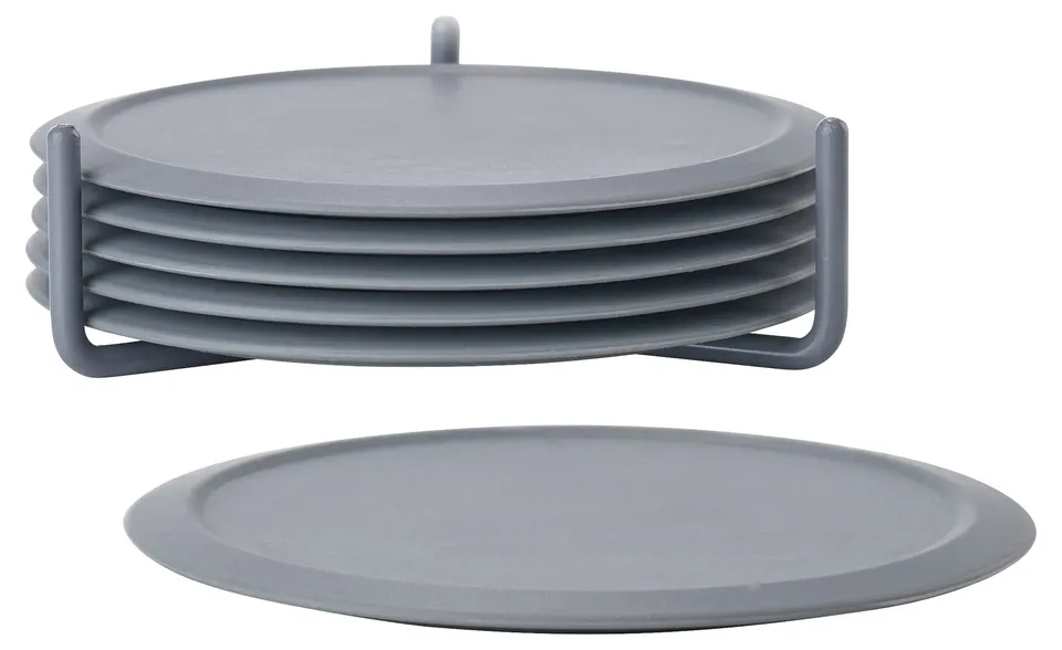 Zone Denmark Singles Glasuntersetzer Silikon Cool Grey 6er