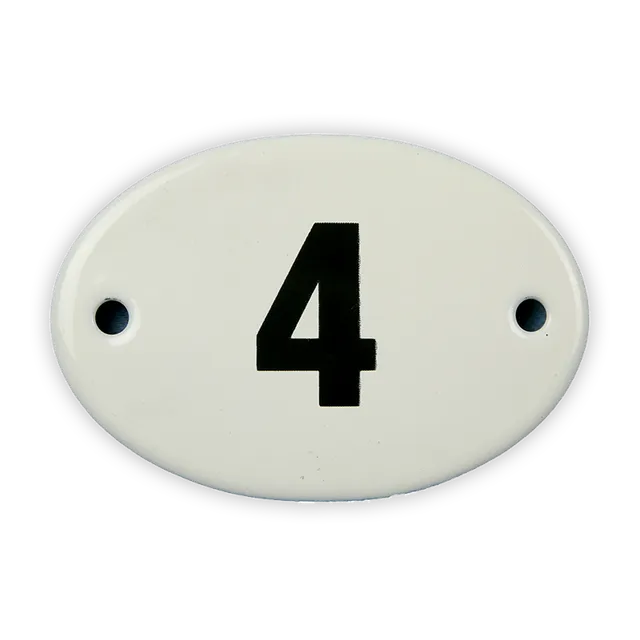 Münder Email Lagerschilder Emailschild Nummernschild oval 6x4 cm