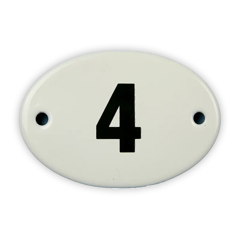 Münder Email Lagerschilder Emailschild Nummernschild oval 6x4 cm