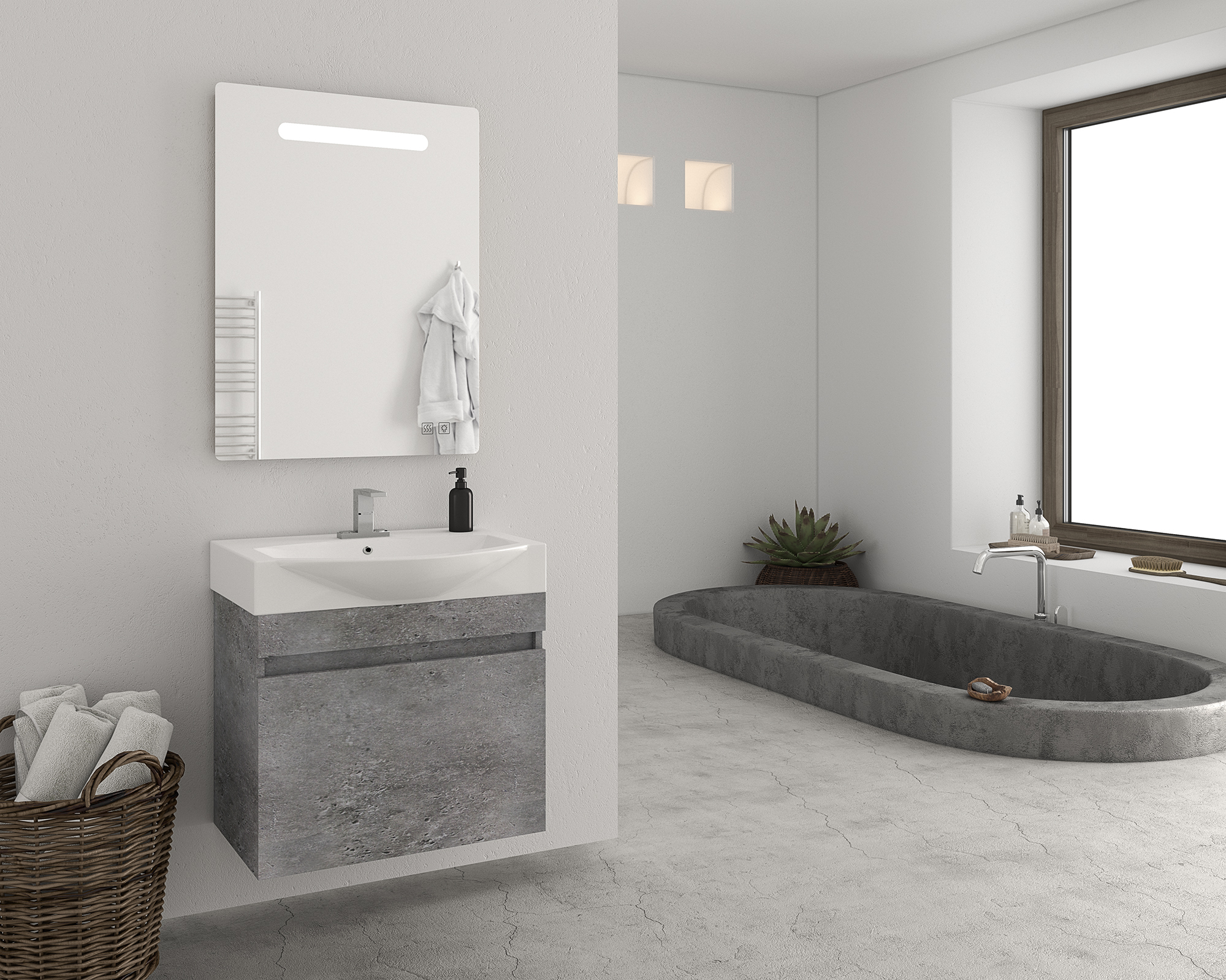 DROP Martinidis Senso 65 Granite Badmöbel 65 cm