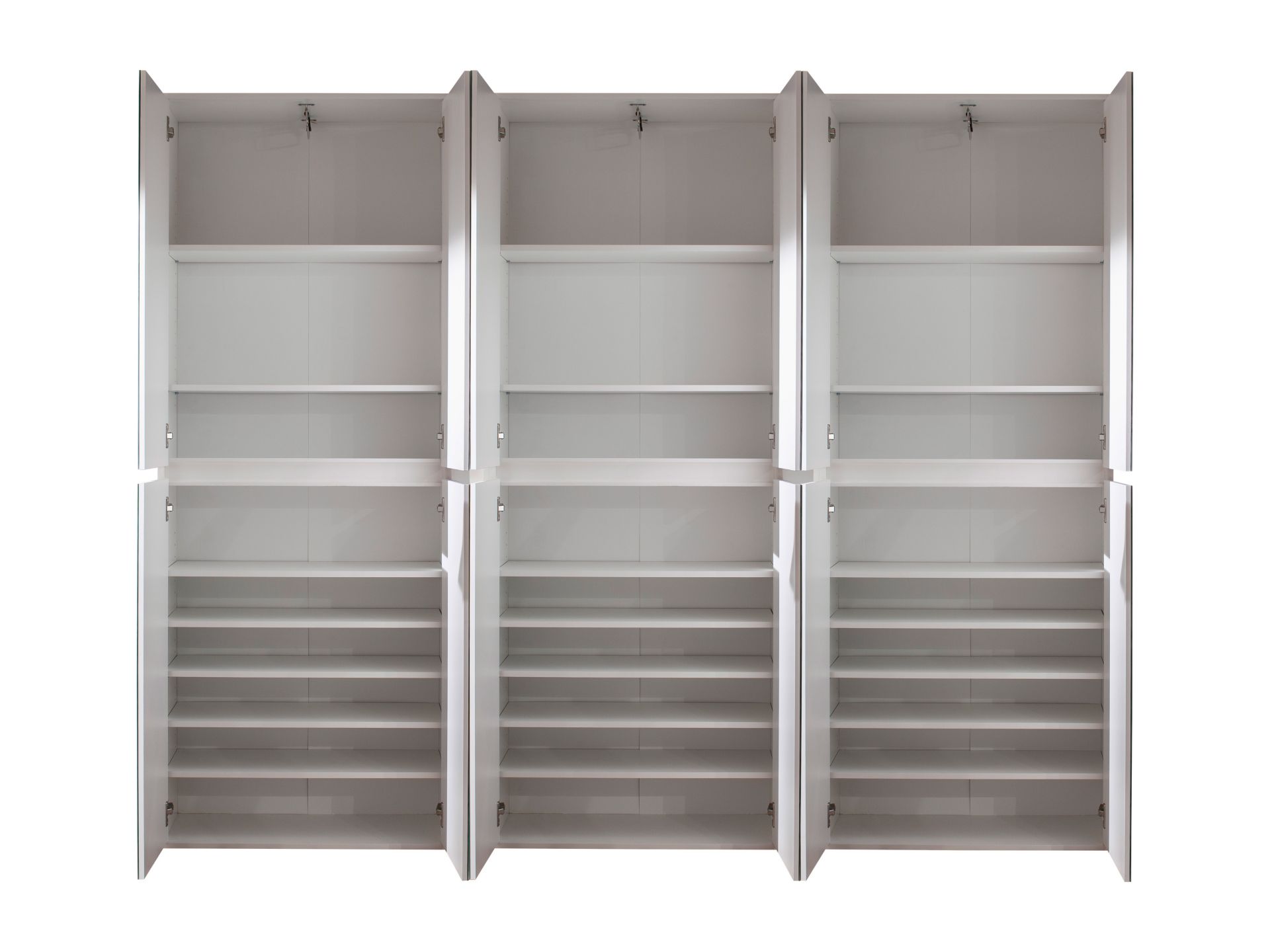 trendteam Mirror Garderobenschrank-Kombi Weiß / Spiegel