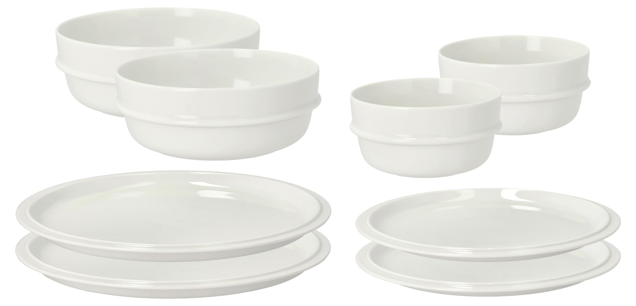 Zone Denmark Eau Geschirrset 8-tlg Offwhite Porzellan