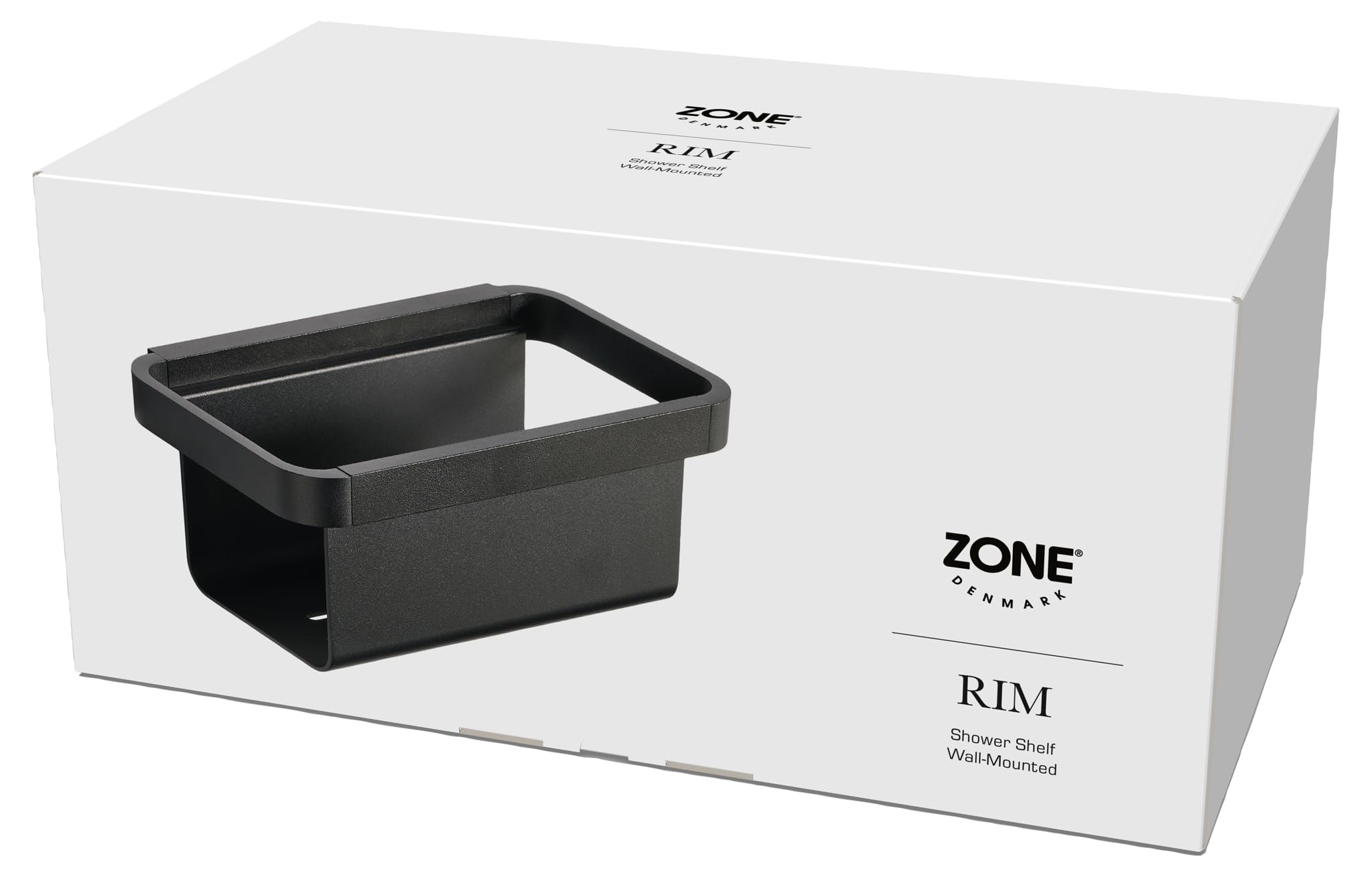 Zone Denmark Rim Duschregal Schwarz 22x11,4x9 cm Aluminium