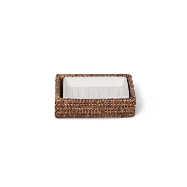 Decor Walther Basket STS Seifenschale Rattan Hell Porzellan