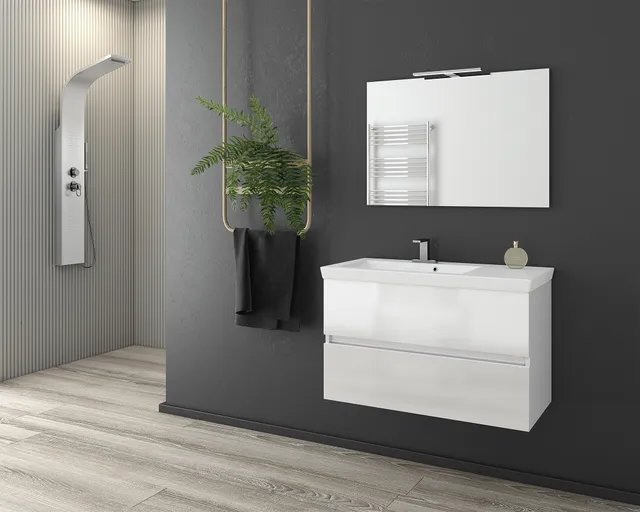 DROP Martinidis LUXUS 85 Badmöbel White 85 cm