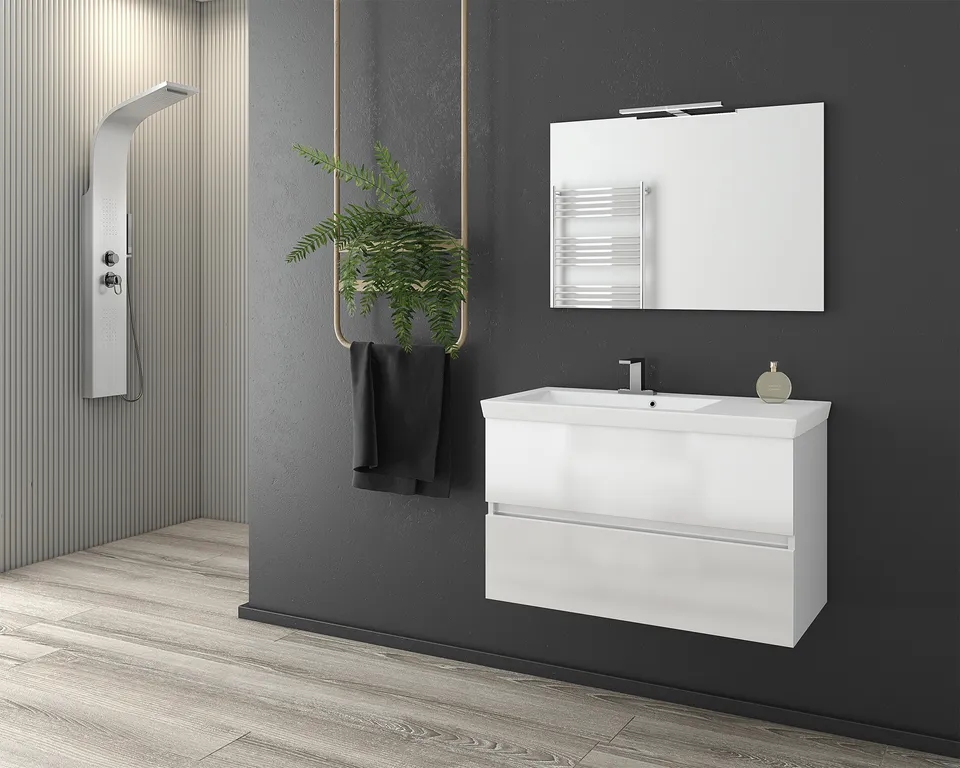 DROP Martinidis LUXUS 85 Badmöbel White 85 cm