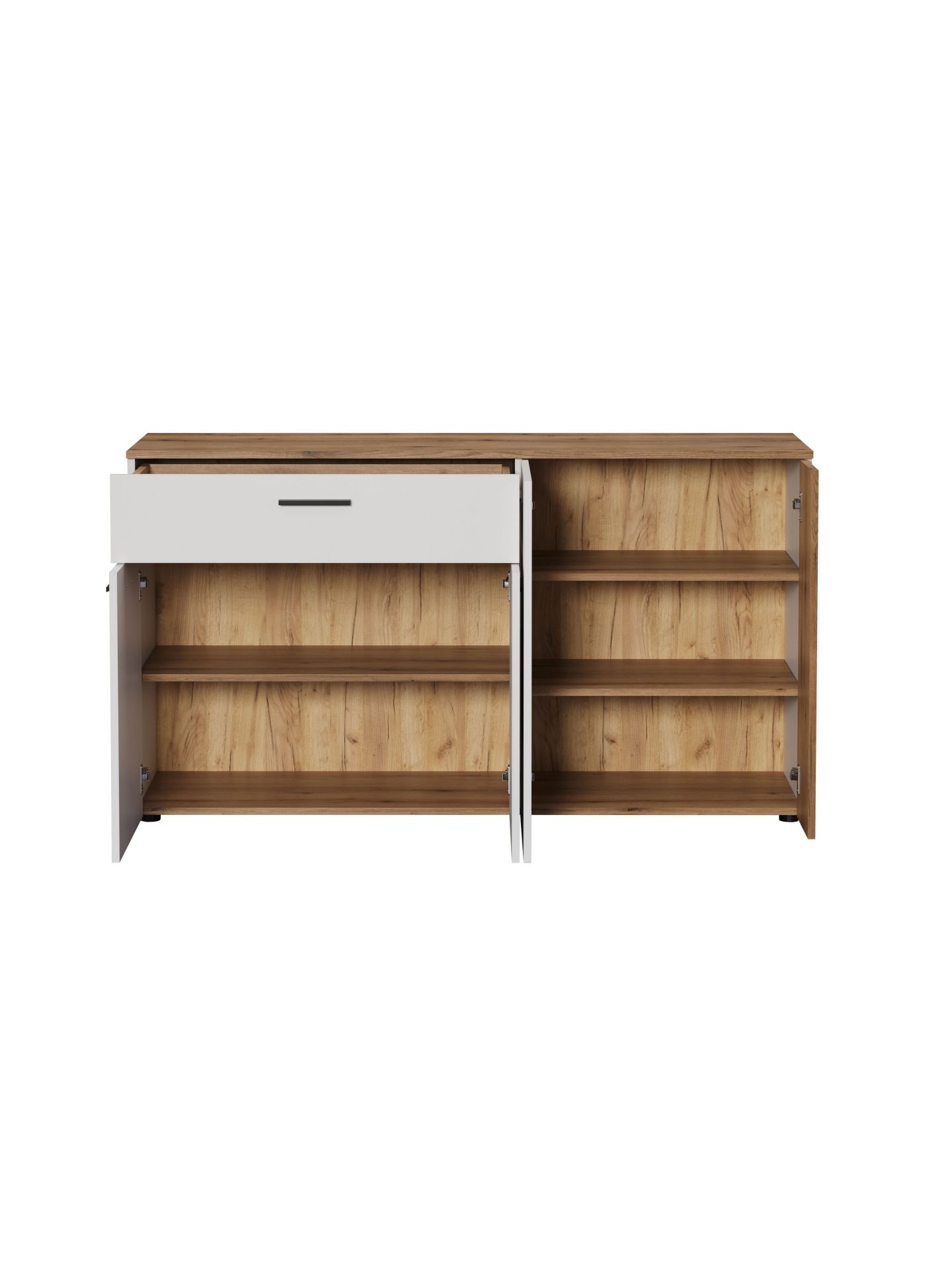 trendteam Vitoria Sideboard Weiß Coast Evoke Oak 150 cm