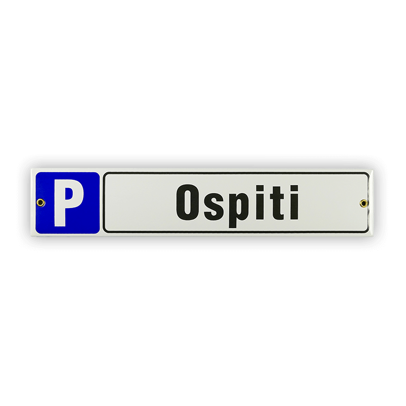 Münder Email Lagerschilder Emailschild 40x8 cm P Ospiti Parken