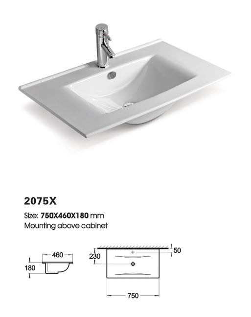 DROP Martinidis Torino 75 Waschtischunterschrank Anthrazit 75 cm