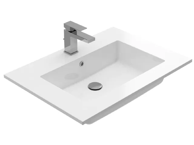Treos Serie 750 Einbaubecken Mineralguss 700x500 weiß