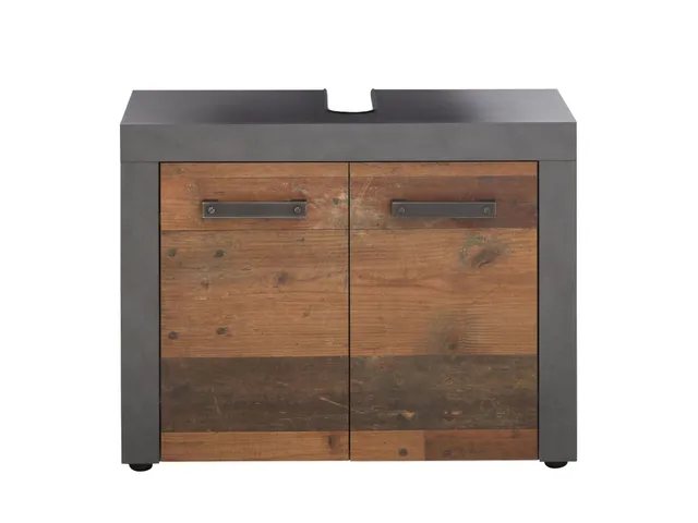 trendteam Cancun Indy Waschbeckenunterschrank dunkelgrau Old Wood