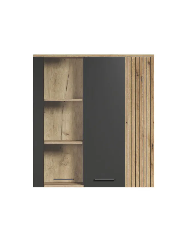 trendteam Esteban Hängevitrine Anthrazit / Evoke Oak
