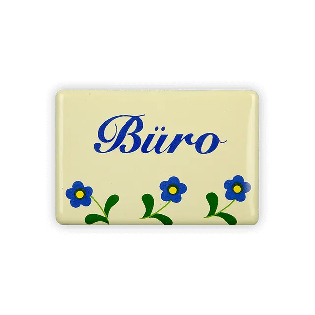 Münder Email Lagerschilder Türschild 6x4 cm Büro Blümchen