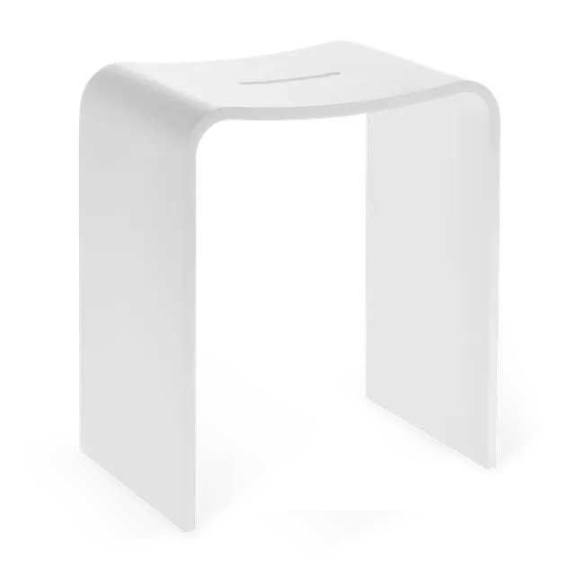 Decor Walther Stone Stool Badhocker Weiß Matt 40 cm