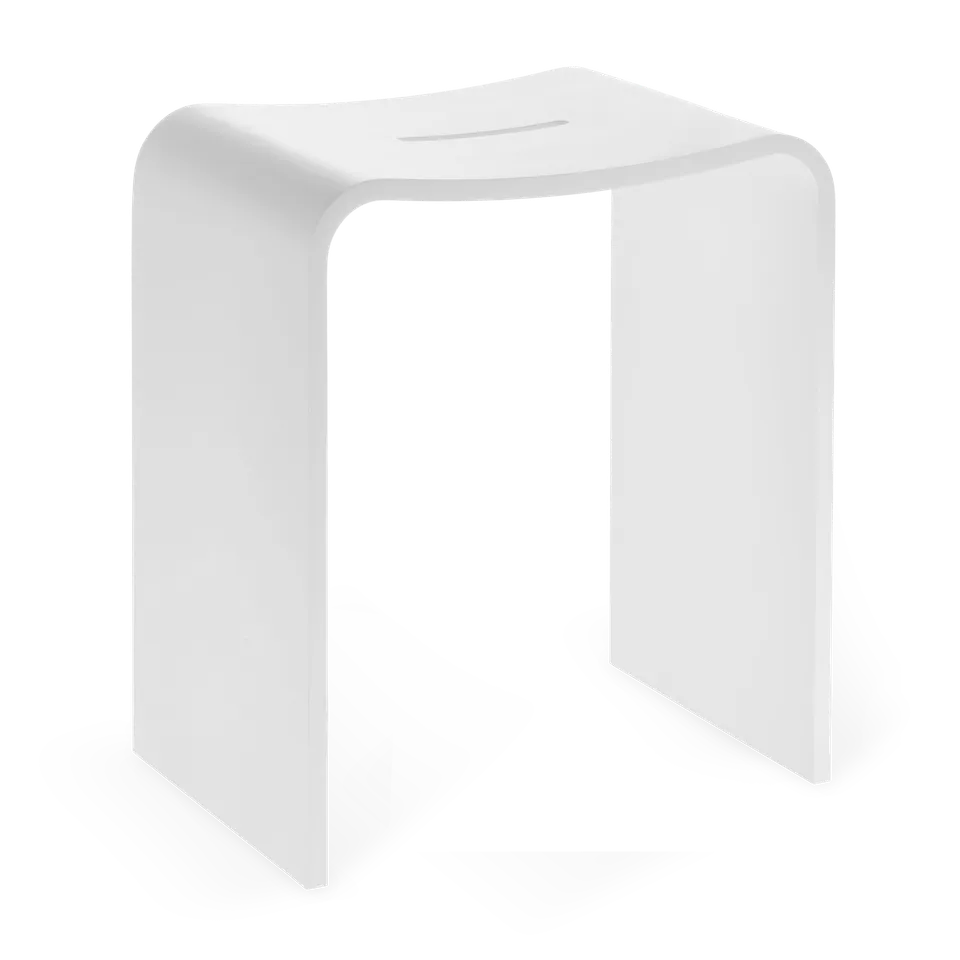 Decor Walther Stone Stool Badhocker Weiß Matt 40 cm
