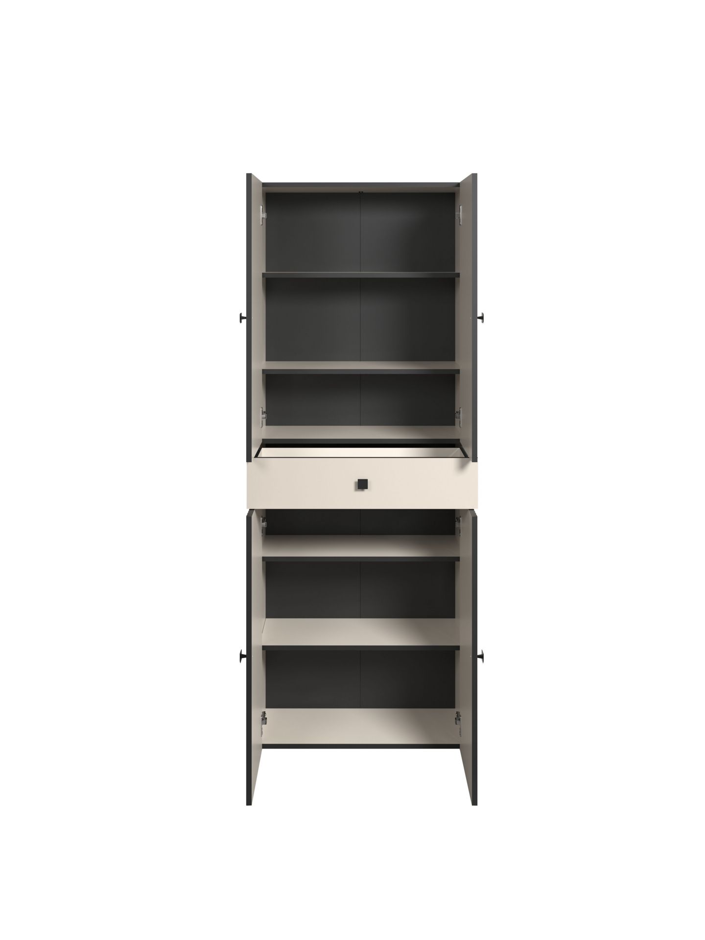 trendteam PureBliss Hochschrank Cashmere Schwarz Badezimmer