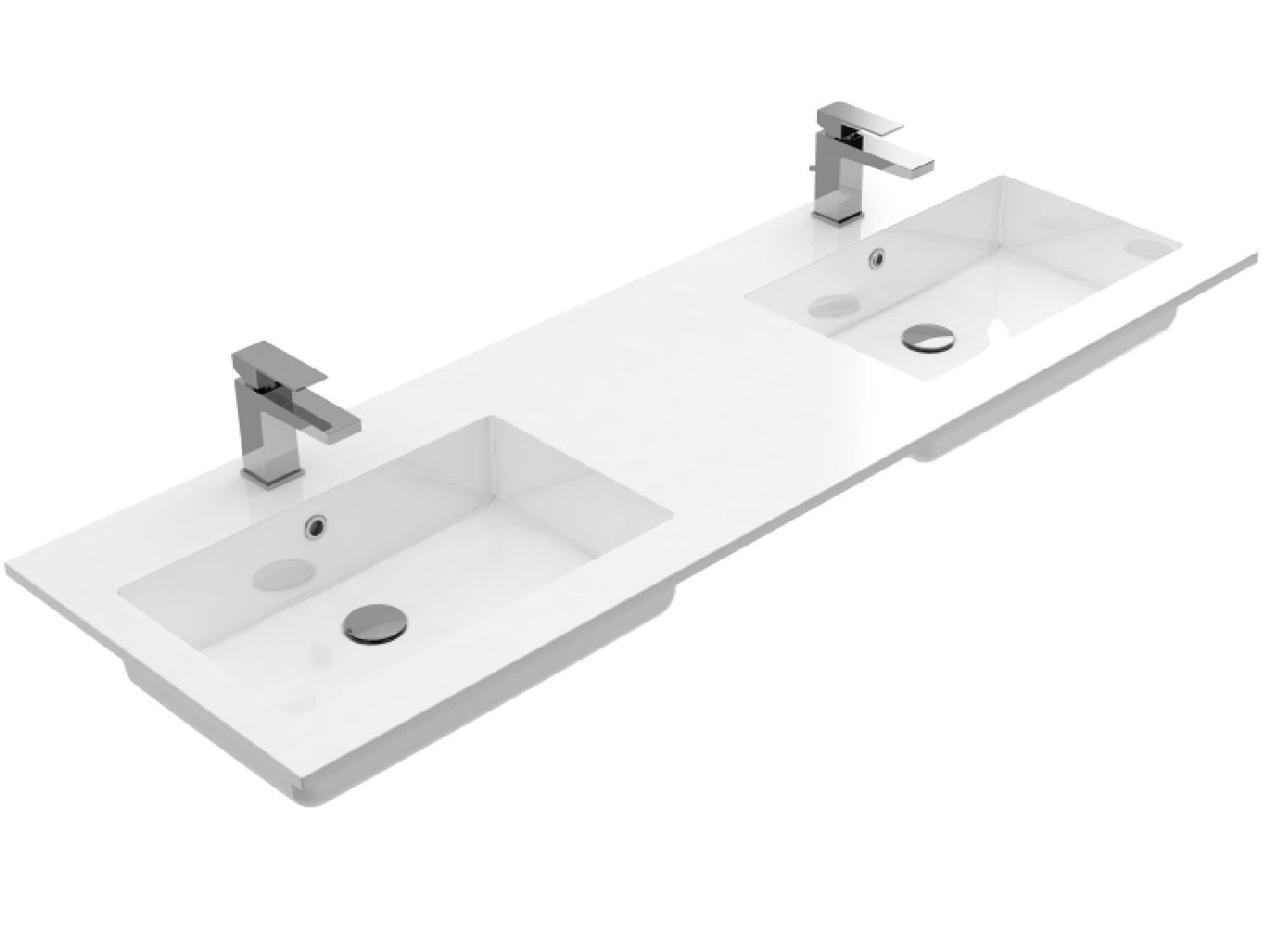 Treos Serie 750 Einbaubecken Mineralguss 1500 Weiss