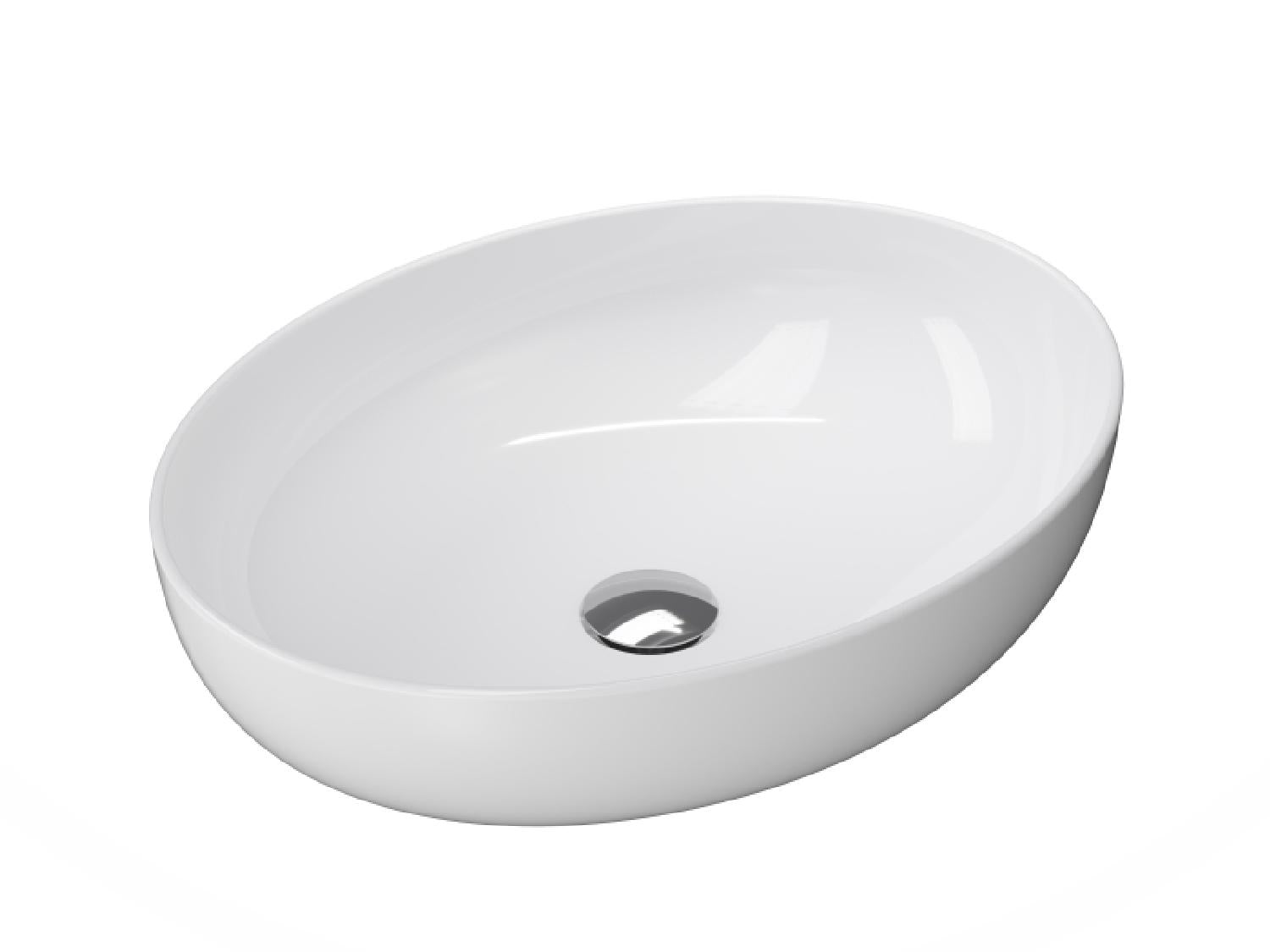 Treos Serie 800 Aufsatzbecken Keramik weiß glänzend 51x39