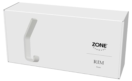 Zone Denmark Rim Doppelhaken 4x2x11,5 cm weiß Aluminium