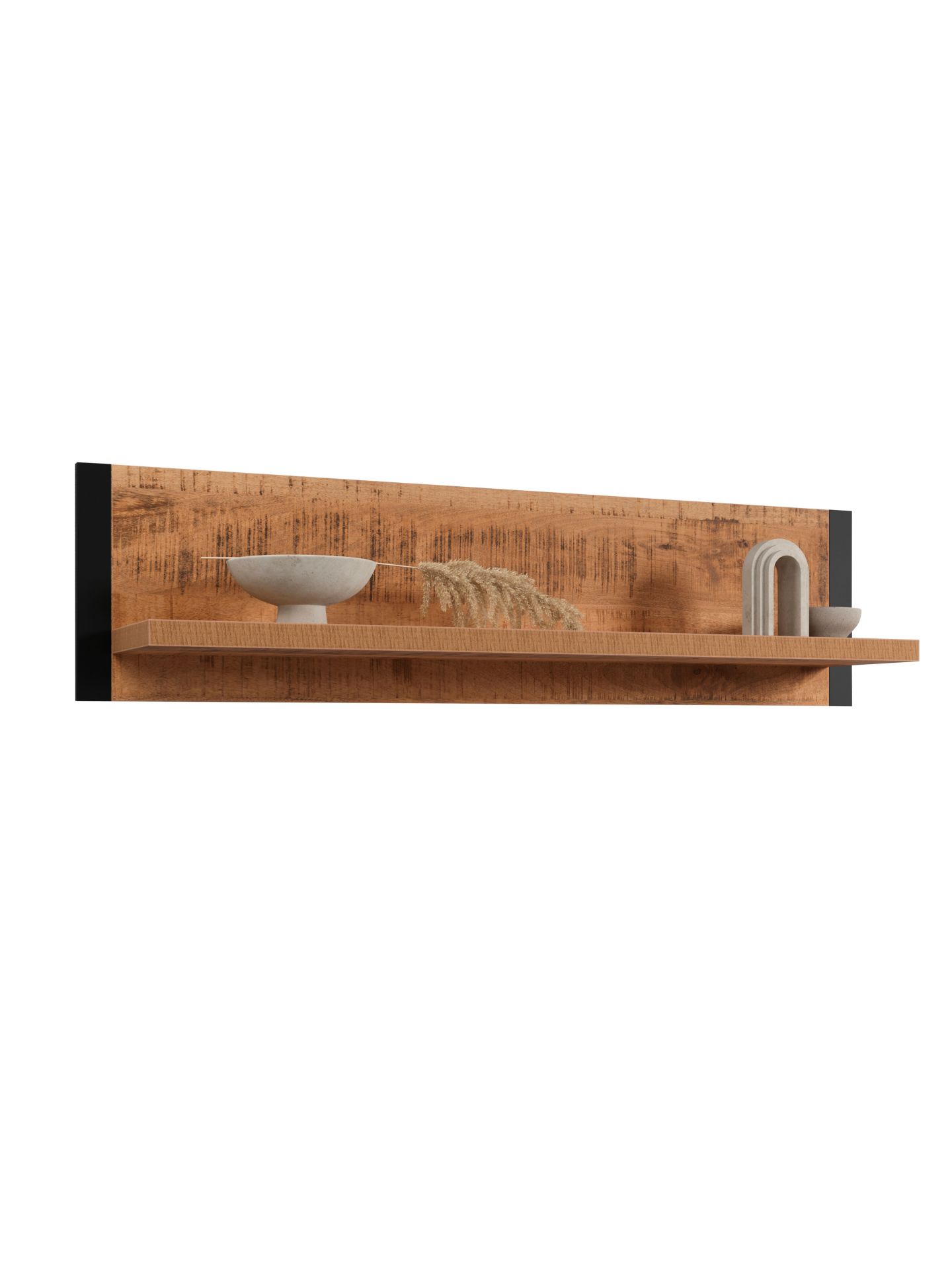 trendteam Enna Wandboard Mango Schwarz Hängeregal Wohnzimmerregal