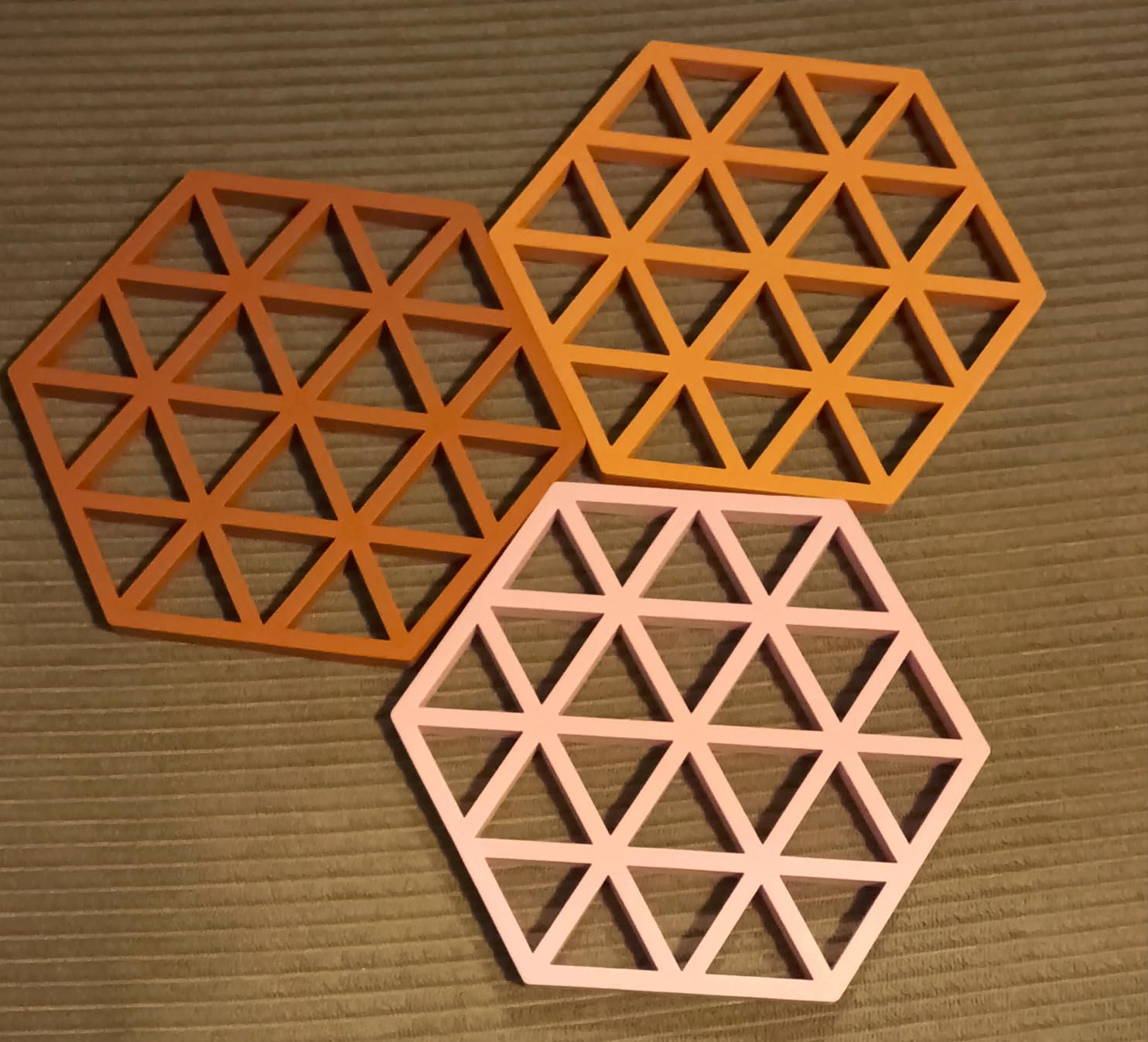 Zone Denmark Triangles Topfuntersetzer Silikon 3er Rot