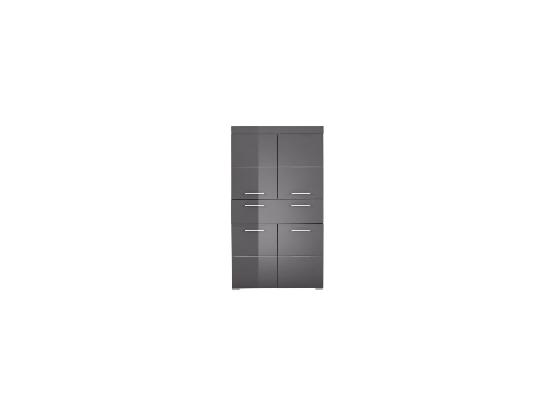 trendteam Amanda Badschrank Grau Agave Hochglanz