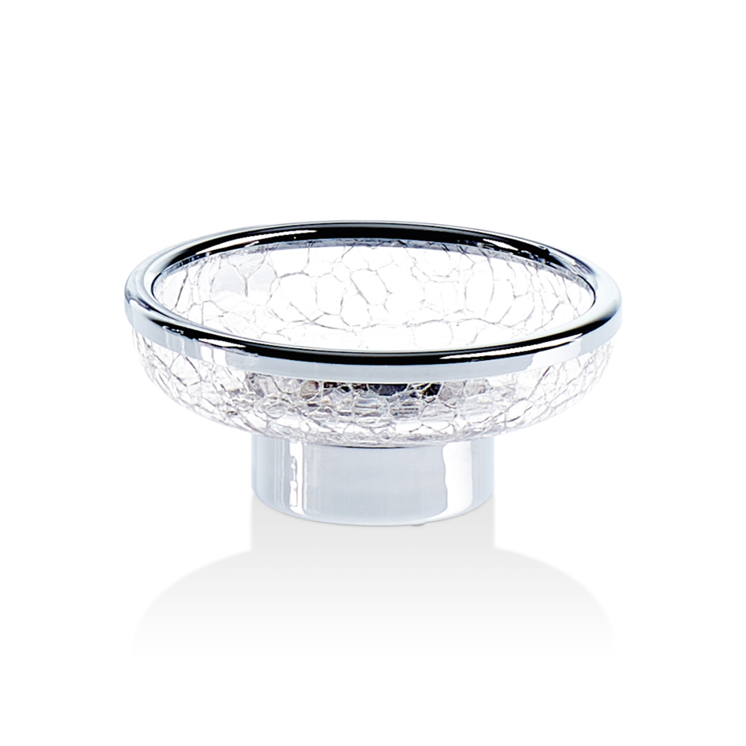 Decor Walther CRACK CR STS Seifenschale Chrom Craquelé-Glas