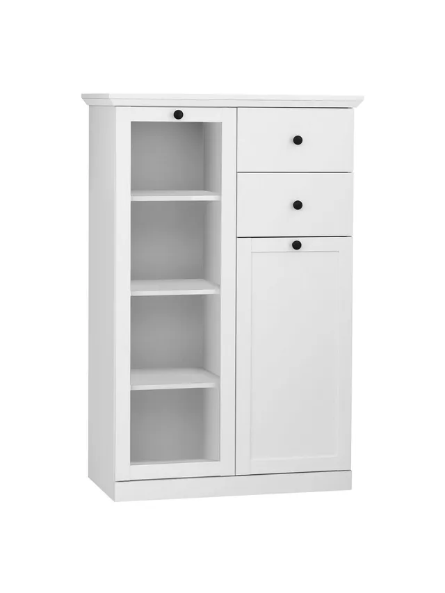 trendteam BrandsonBaxter Vitrine hoch weiß Dekor