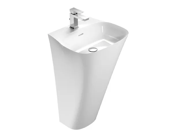Treos Serie 730 Standwaschbecken Mineralguss 520 Weiss