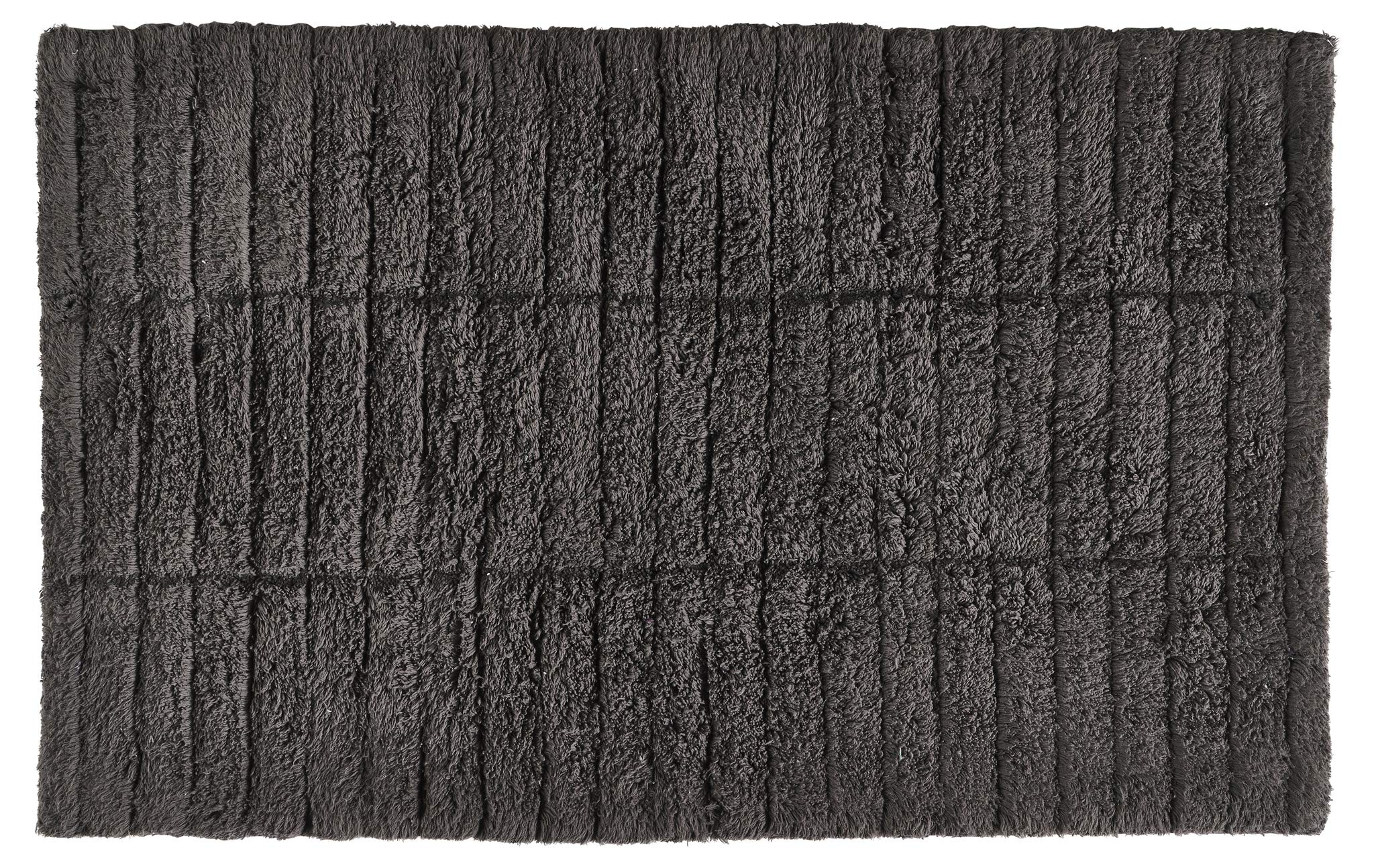 Zone Denmark Tiles Badematte 80x50 cm Schwarz Baumwolle