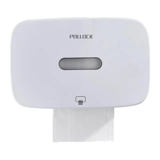 Pollock Papierhandtuchspender Weiß 2-in-1 Wandmontage ohne Bohren