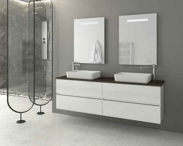 DROP Martinidis Luxus 160 Waschtischunterschrank Weiß 160 cm