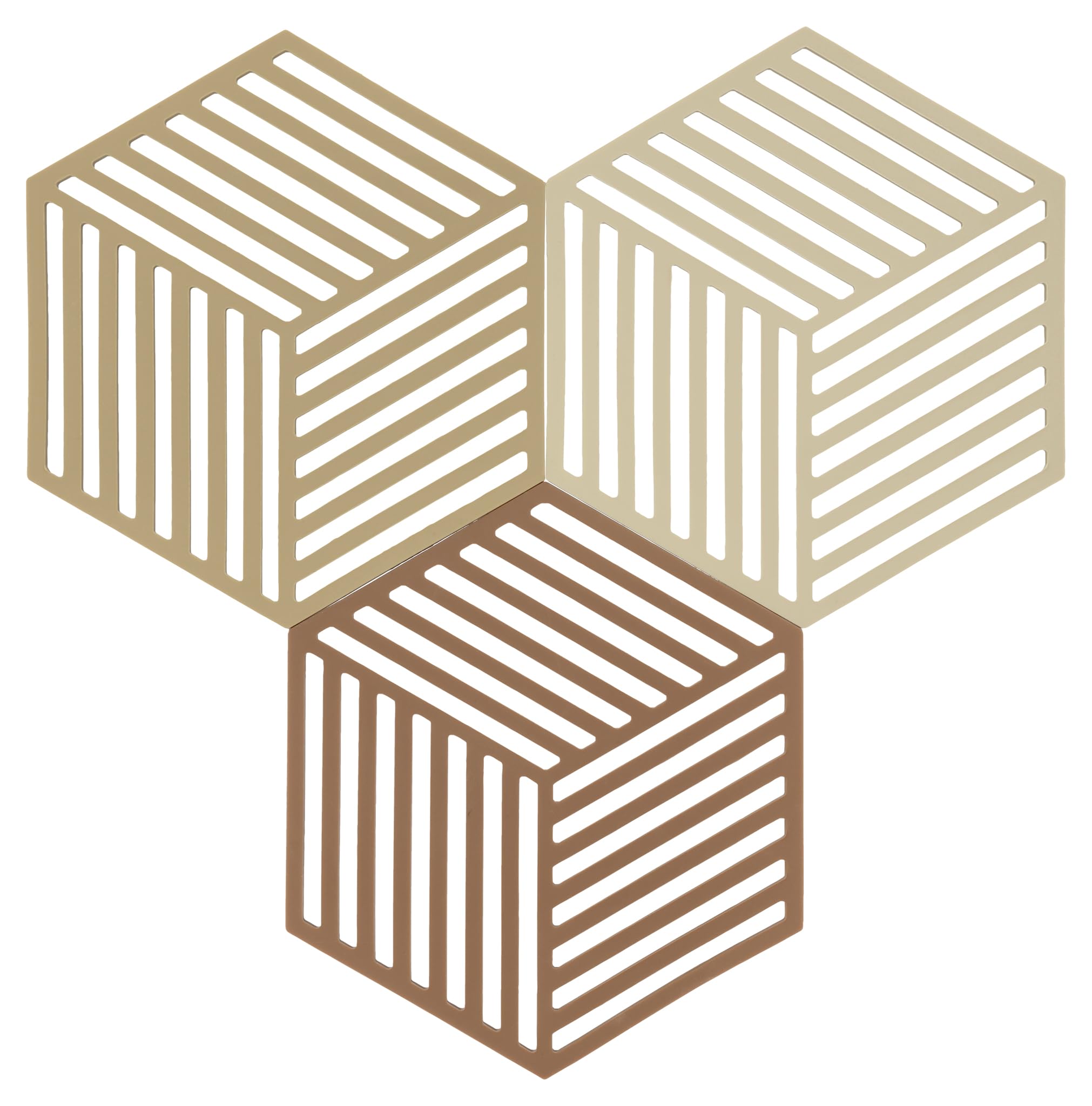 Zone Denmark Trivets Hexagon Topfuntersetzer 3er Bunt