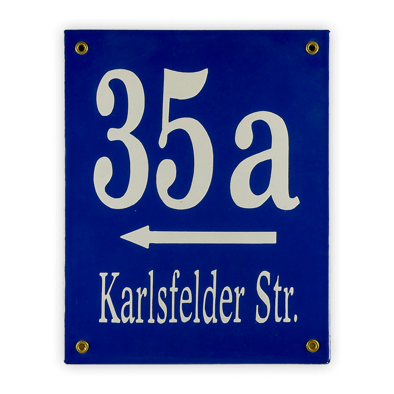Münder Email Münchener Hausnummer klein 20x25 cm Hausnummernschild