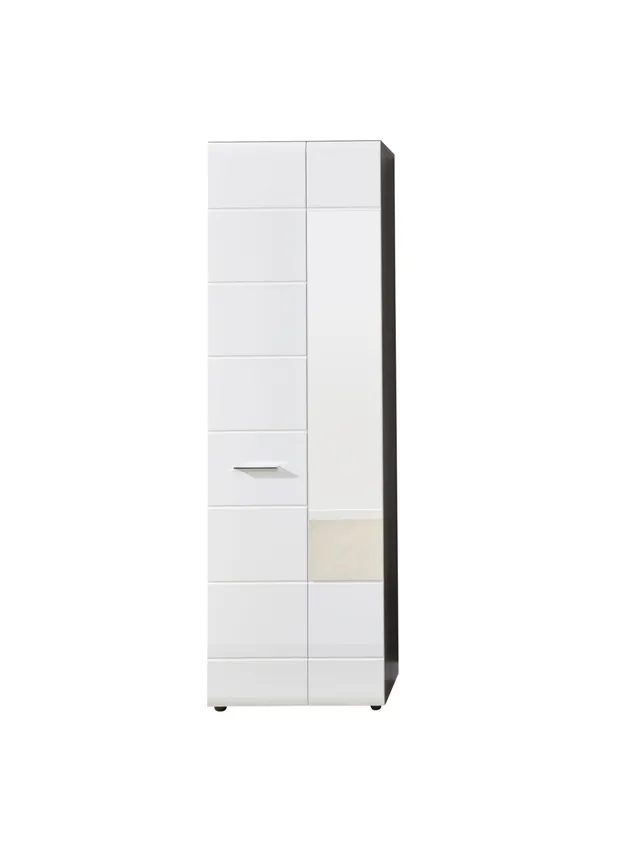 trendteam Line Garderobenschrank Rauchsilber mit Spiegel
