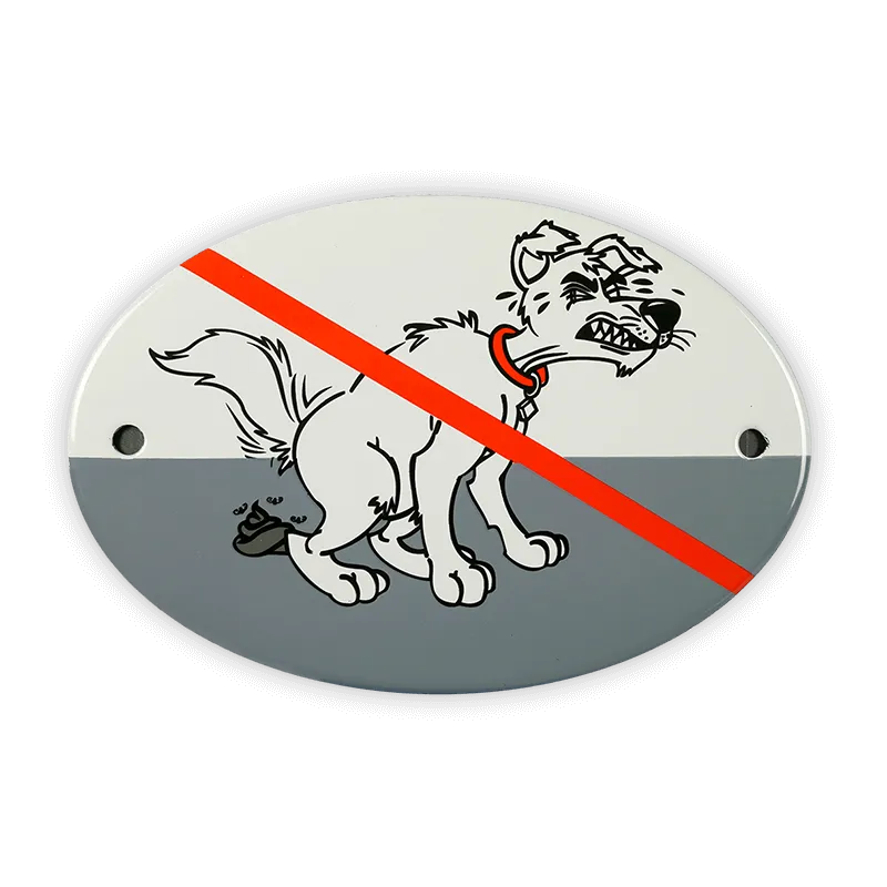 Münder Email Lagerschilder Emailschild Hunde-Klo-Verbot 15x10 cm