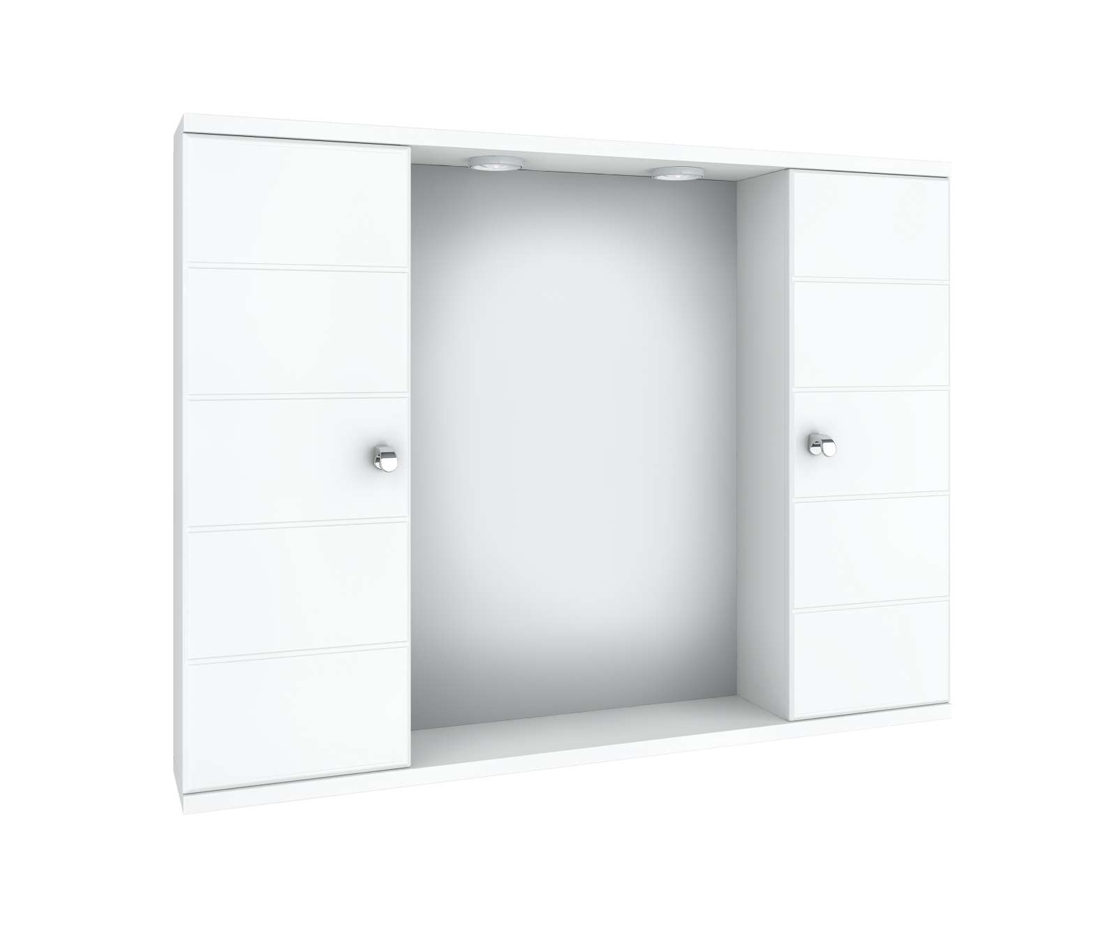DROP Martinidis MIRRORS Badspiegel mit 2 Schränken und Spots