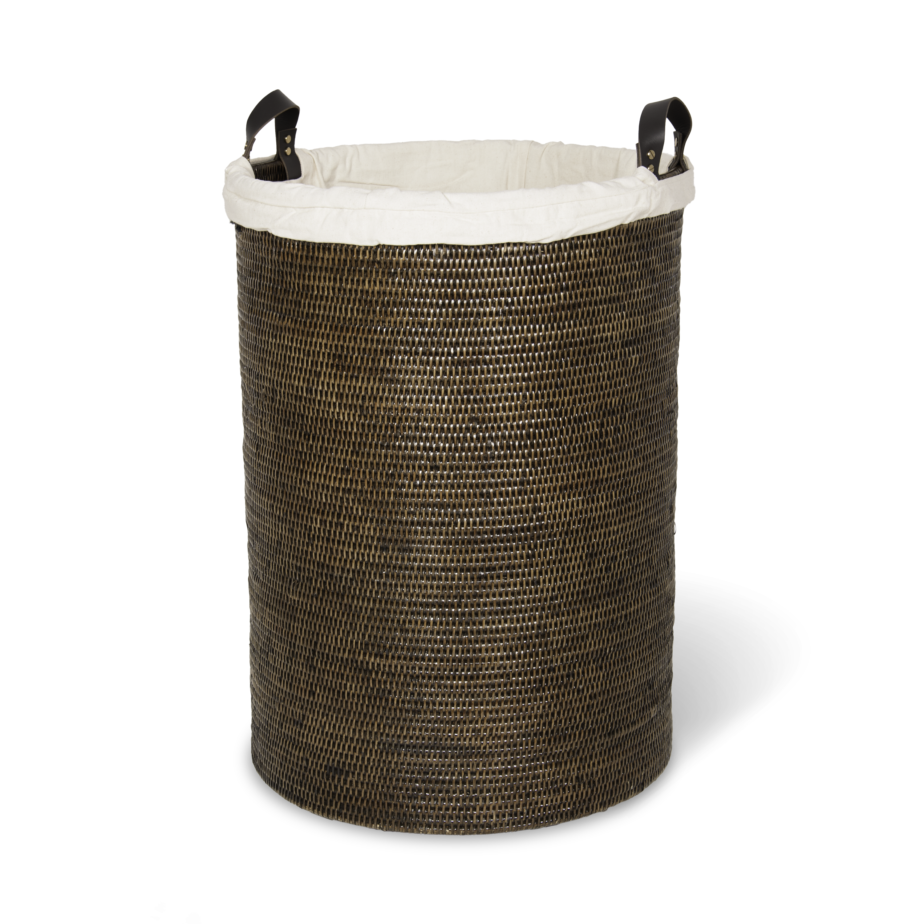 Decor Walther Basket Spa Wäschekorb Rattan Dunkel rollbar