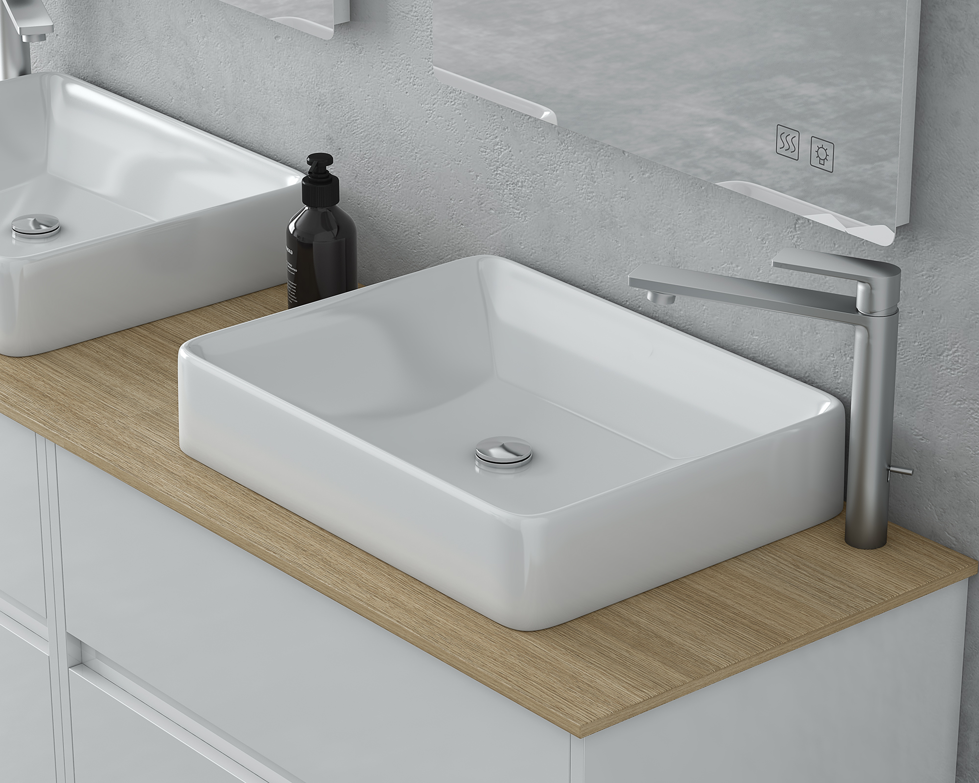 DROP Instinct 150 White Top Waschtisch weiß 2