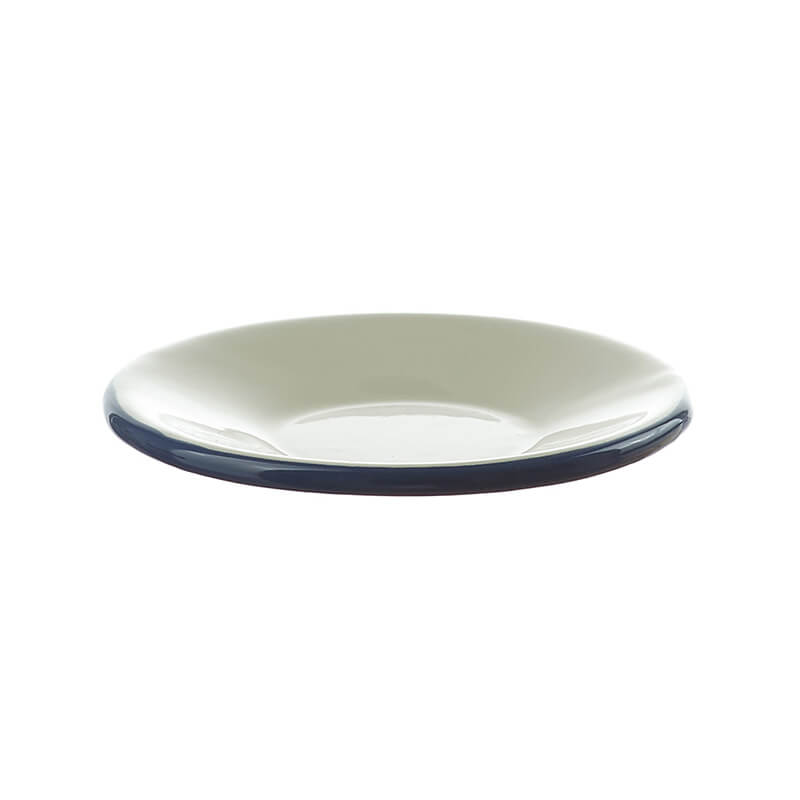 Münder Email Blümchen Unterteller Espresso creme 10,5 cm