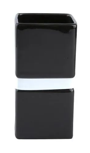 Zone Denmark Bath Zahnbürstenbecher Schwarz Weiss Becher