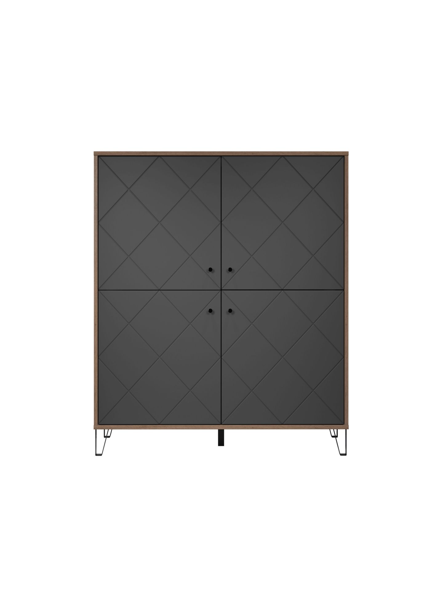trendteam Montez Highboard Eiche Kraft Graphit
