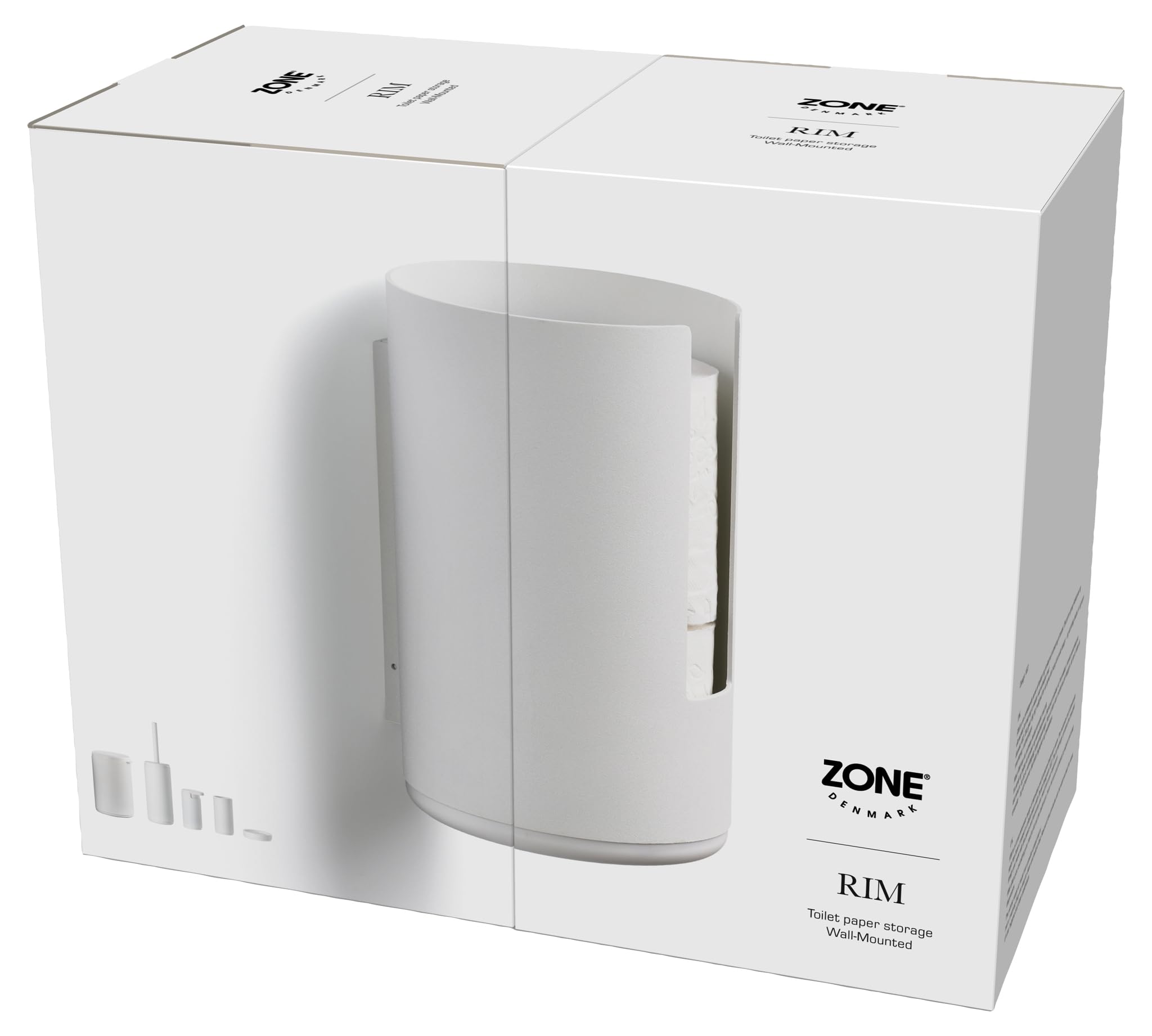 Zone Denmark Rim Toilettenpapieraufbewahrung Wand Weiß