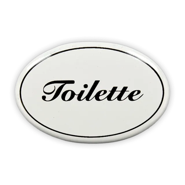 Münder Lagerschilder Türschild Toilette oval 6x4 cm Kleben