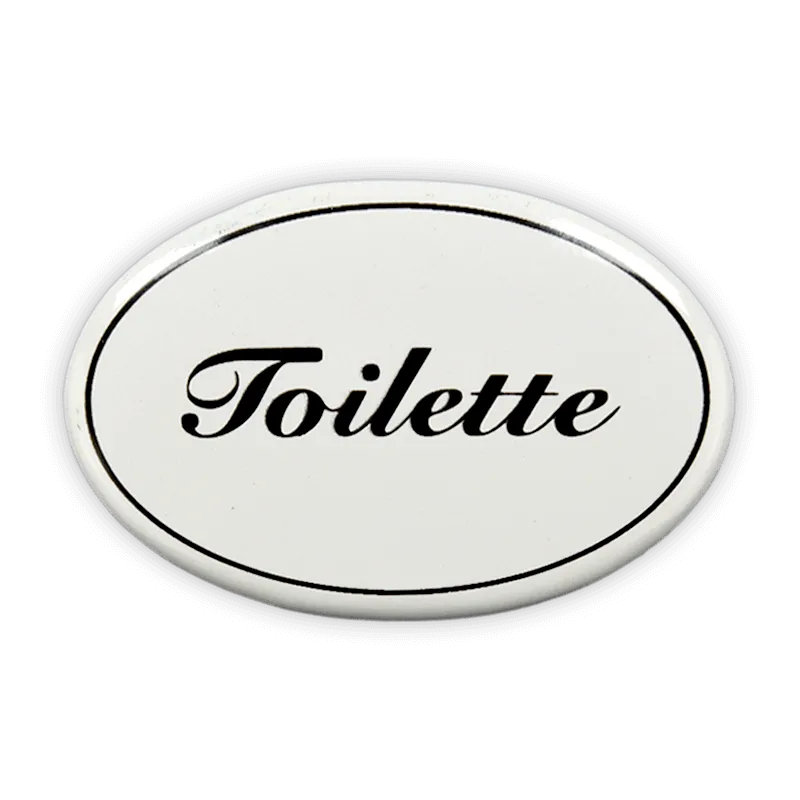 Münder Lagerschilder Türschild Toilette oval 6x4 cm Kleben