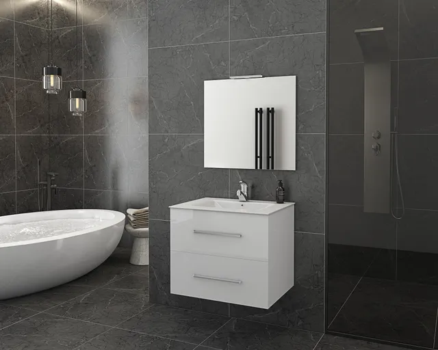DROP Torino 60 White Badmöbel 60 cm Weiß