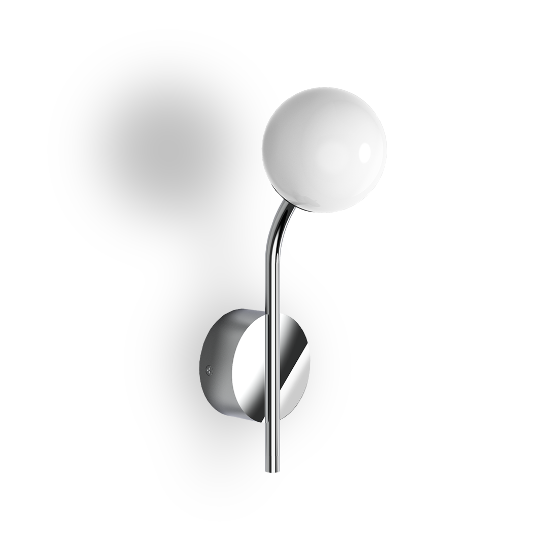 Decor Walther Bar Pep One Wandleuchte Chrom Opalglas