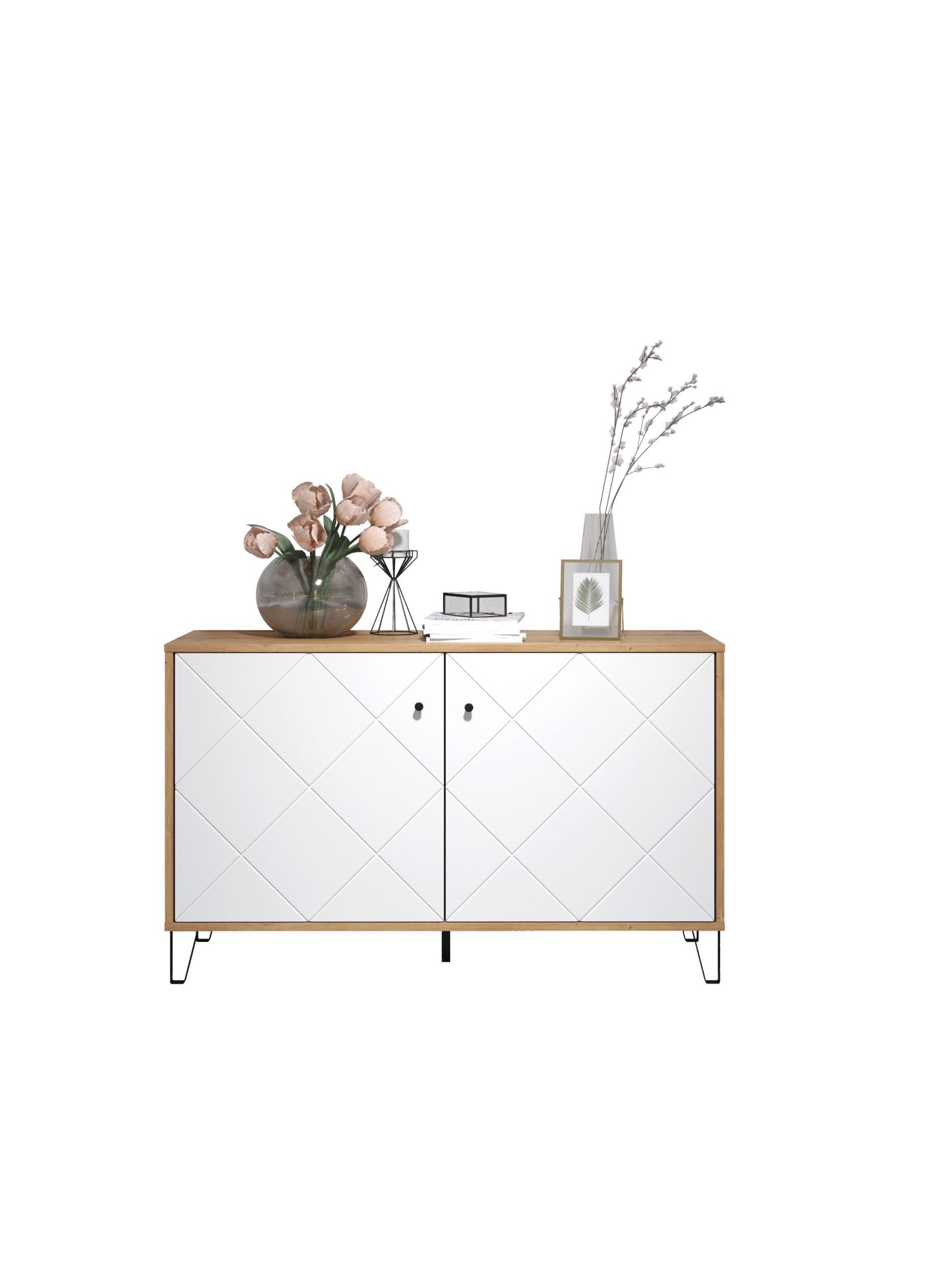 trendteam Touch Sideboard Artisan Eiche Weiß Matt